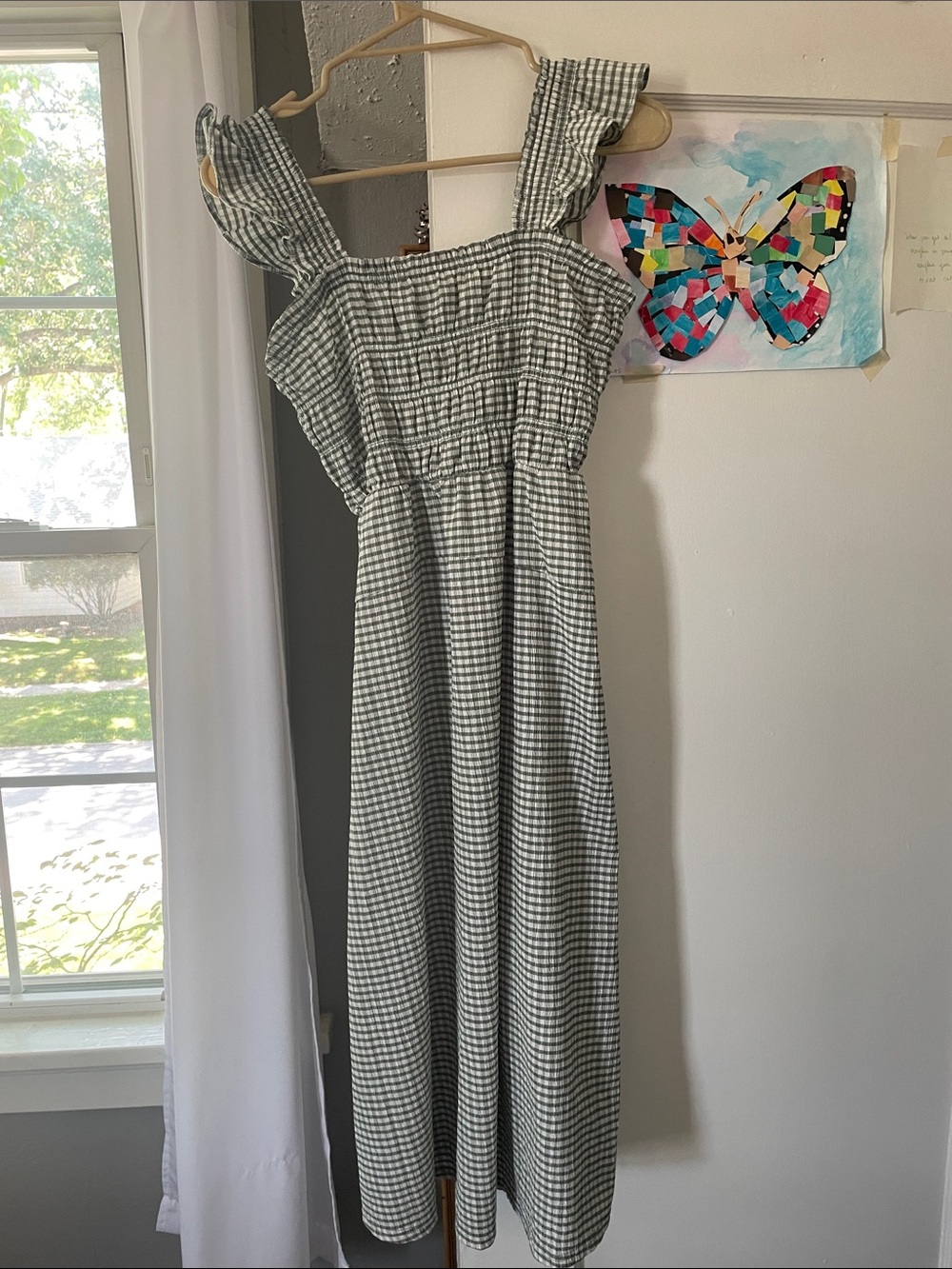 Old Navy Green Gingham Dress
